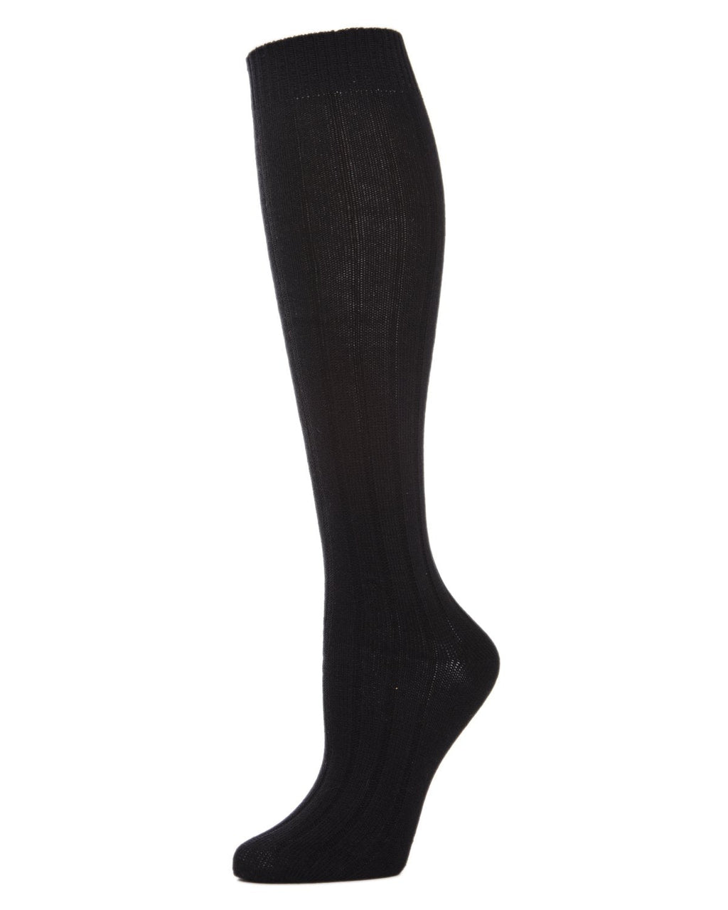 Memoi Ribbed Cotton Blend Knee High Socks - RTC-6060