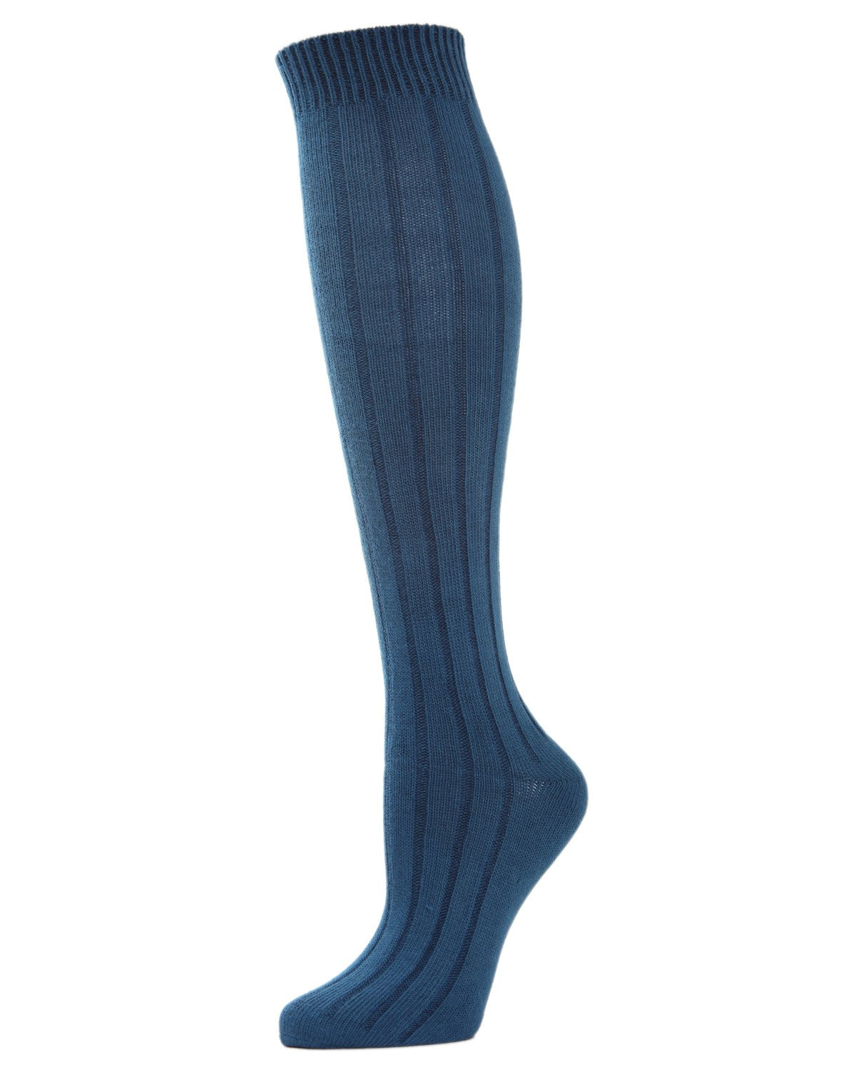 Memoi Ribbed Cotton Blend Knee High Socks - RTC-6060