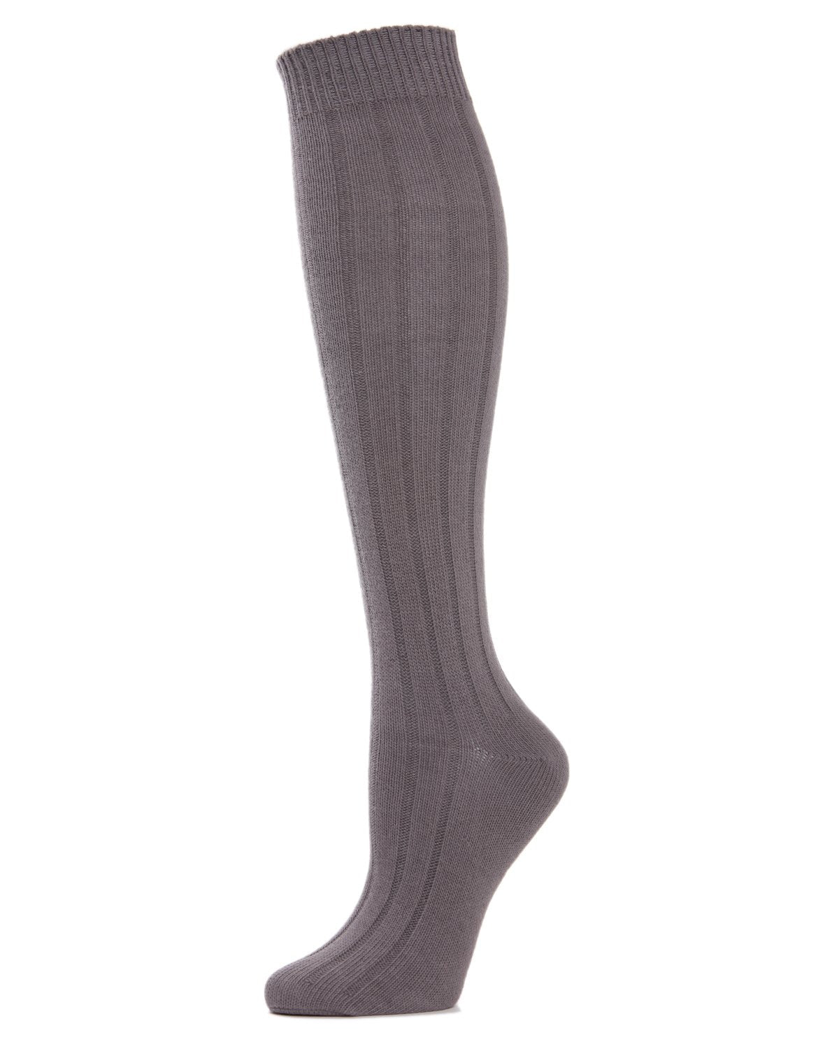 Memoi Ribbed Cotton Blend Knee High Socks - RTC-6060