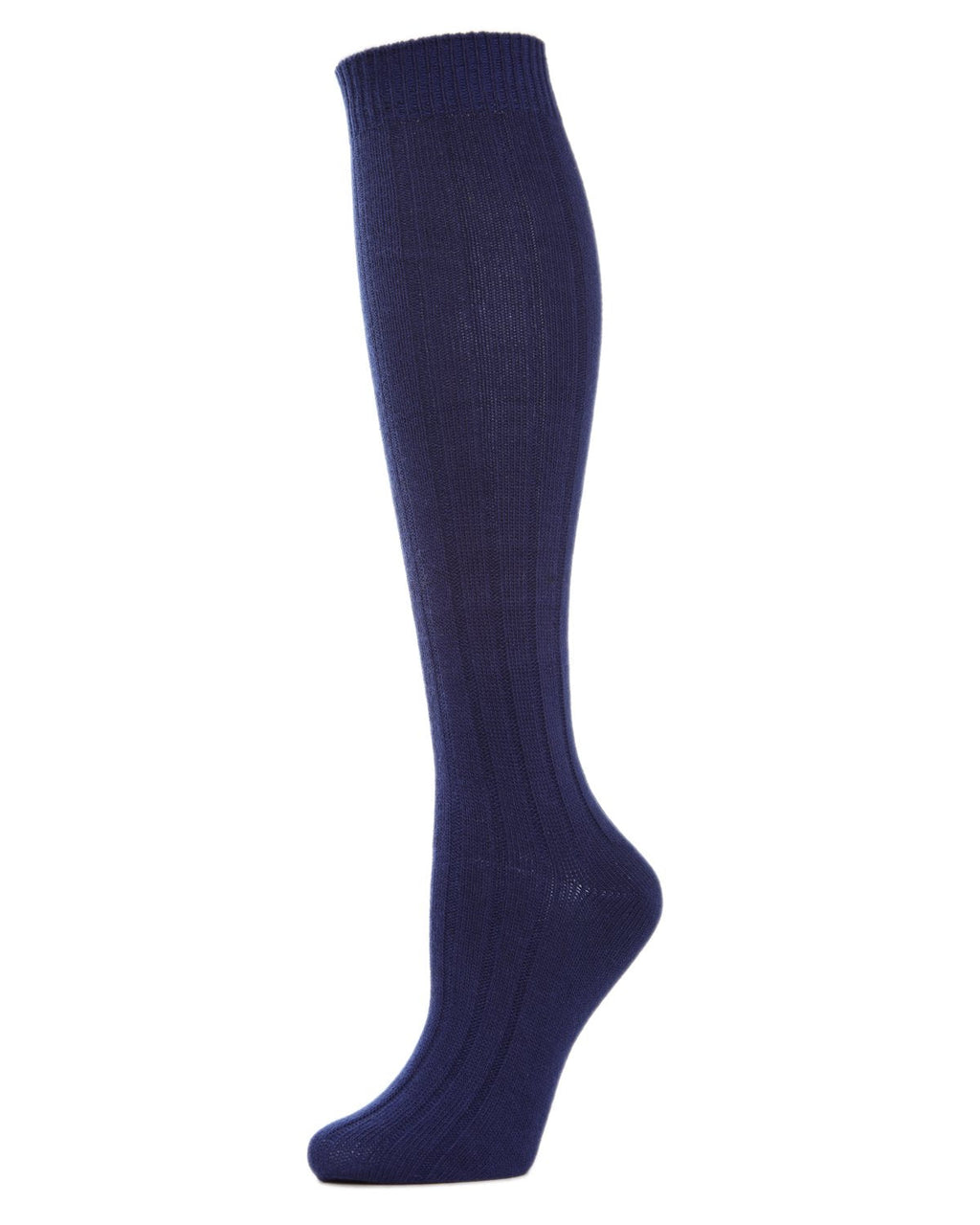 Memoi Ribbed Cotton Blend Knee High Socks - RTC-6060