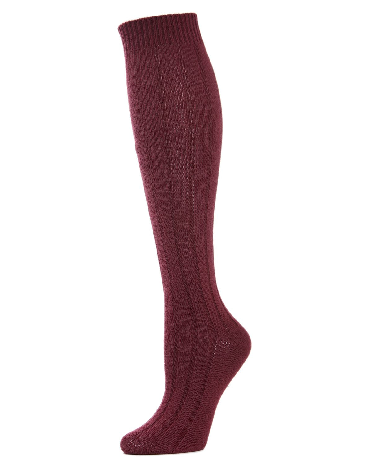 Memoi Ribbed Cotton Blend Knee High Socks - RTC-6060