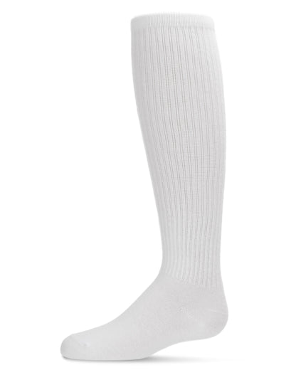 Memoi Girl's Athletic Ribbed Cotton Blend Knee High Sock - SP-1040